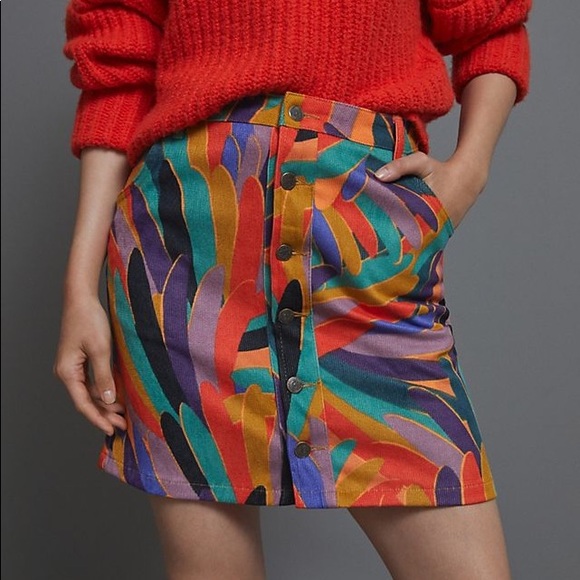 FARM Rio Dresses & Skirts - Farm Rio Abstract Print Corduroy Mini Skirt 3X